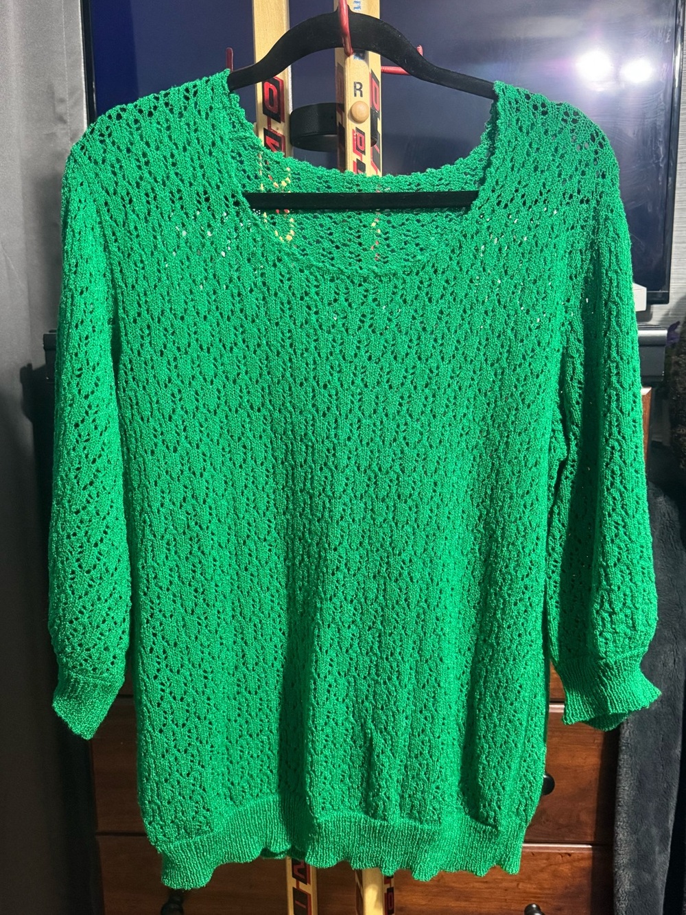 Bright Green Sweater! Super cool for summer!
